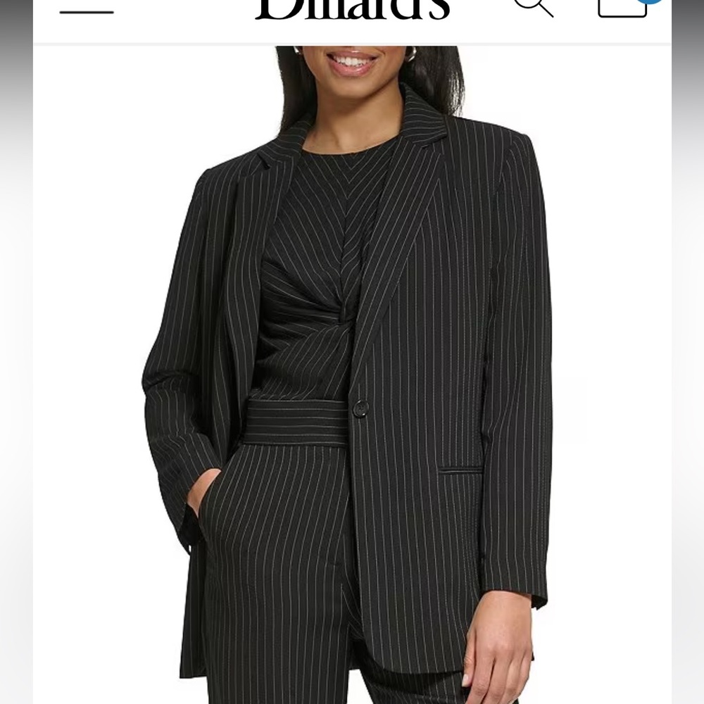 Dkny blazer jacket and matching top.